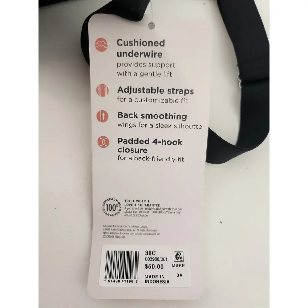38C New Jockey Cushion Wire Bra